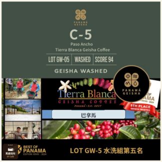 2024 最佳巴拿馬 BOP｜GW-05｜水洗組 - 第五名｜藝伎｜競標豆